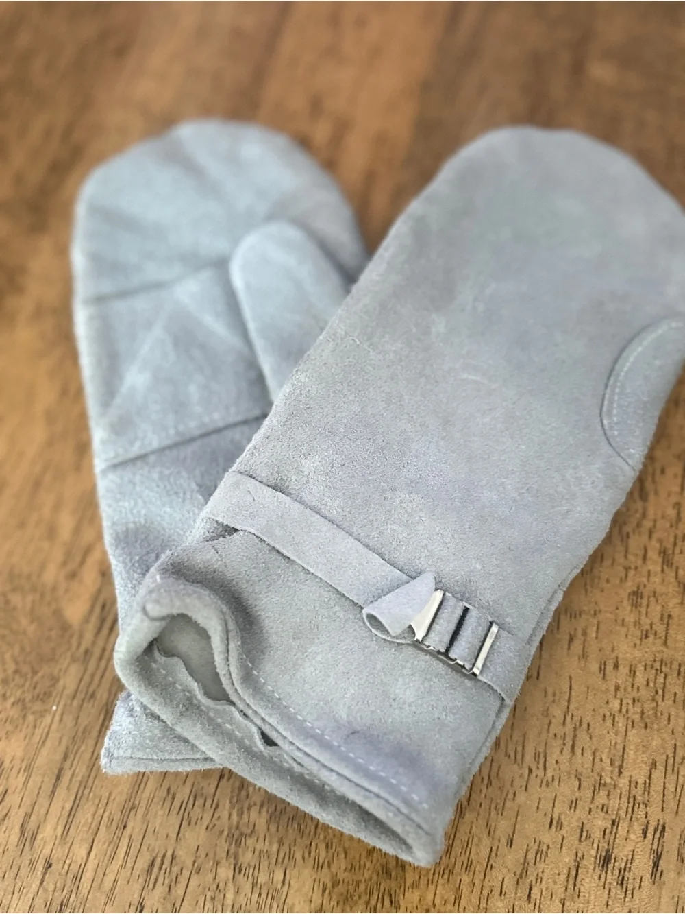 Vtg Alaska Sleeping Bag Co Deerskin Leather mittens fleece lined Ladies Large